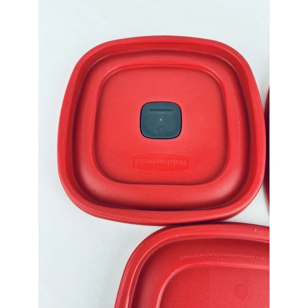 Rubbermaid Easy Find‎ Vented Replacement Red Lids ONLY 6.5